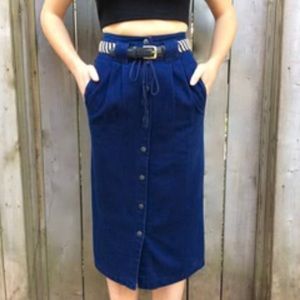 Vintage classic Long jeans look skirt